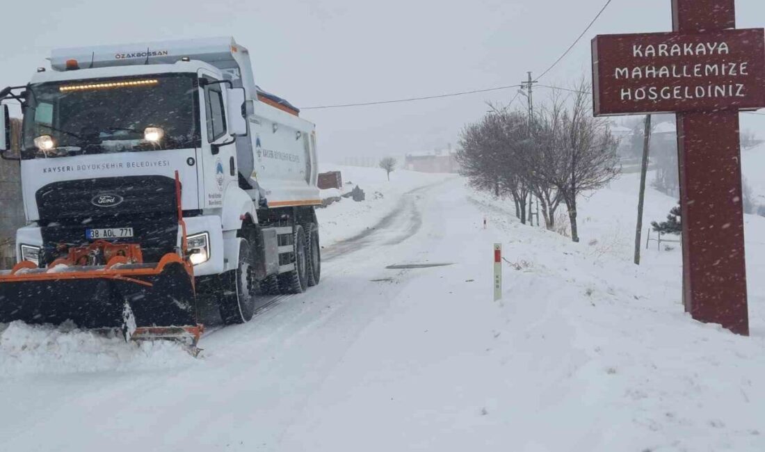 Kayseri Büyükşehir Belediyesi; etkili olan kar yağışı ve tipi sonrası