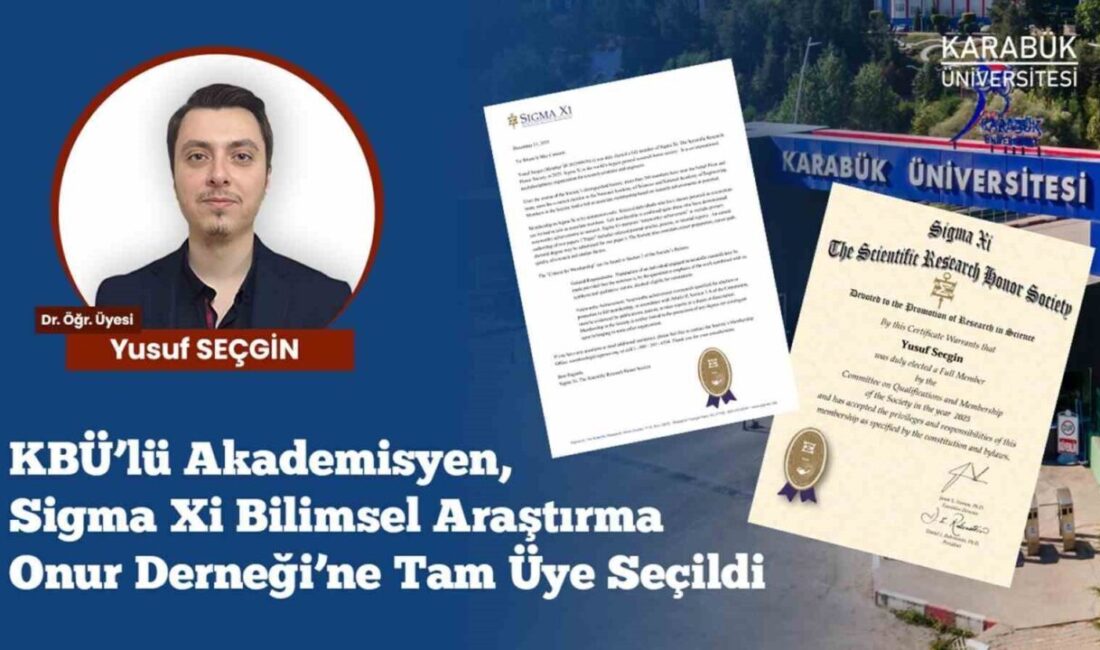 Karabük Üniversitesinden (KBÜ) Dr. Öğr. Üyesi Yusuf Seçgin, dünya bilim