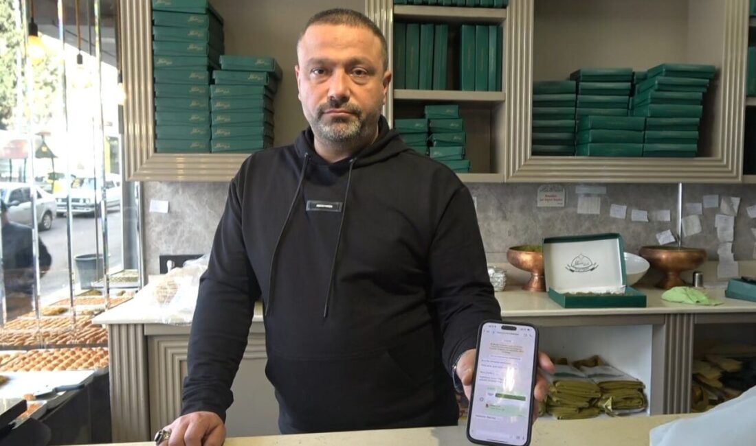 Kilis’te bir tatlıcı, kendisini Ceza İnfaz Kurumu Müdürü’nün özel kalemi