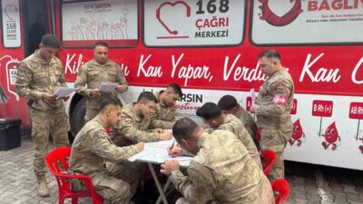 Kilis’in Musabeyli İlçesinde Jandarma Komutanlığı personeli, Türk Kızılayı tarafından yürütülen