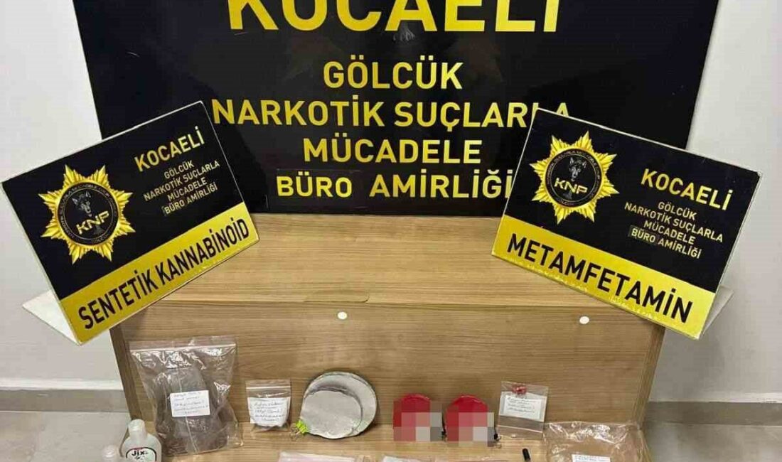 Kocaeli’de polis ekiplerinin düzenlediği uyuşturucu operasyonunda gözaltına alınan 5 şüpheliden