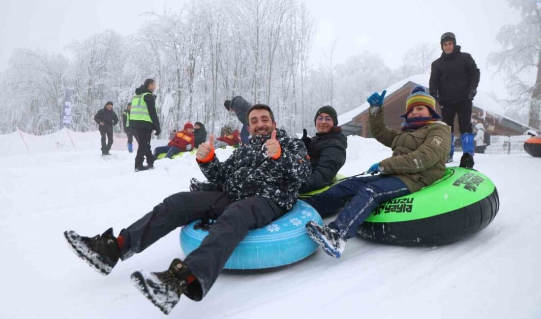 Kocaeli’de kış turizminin önemli merkezlerinden Kuzuyayla Tabiat Parkı, yarıyıl tatilinde