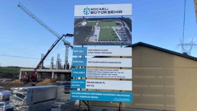 Kocaelispor için Sevindikli Mahallesi’nde inşa edilen modern spor tesislerinde çalışmalar