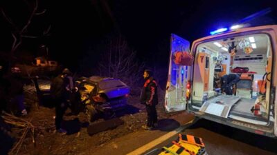 Kırklareli’nin Lüleburgaz ilçesine bağlı Ceylanköy köyü girişinde meydana gelen trafik