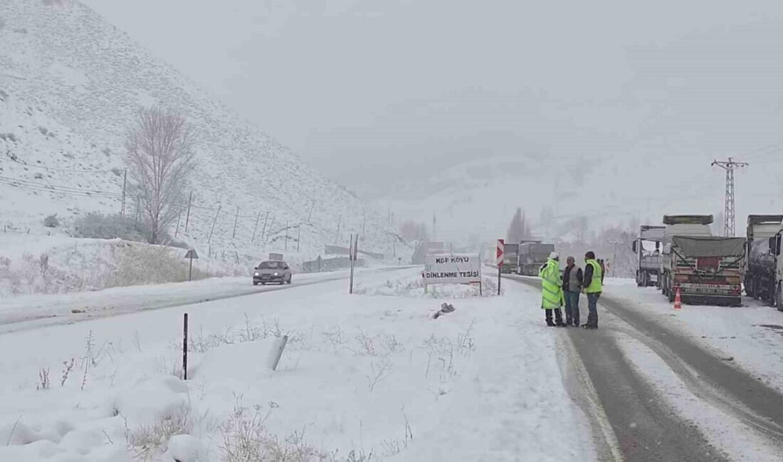 Bayburt-Erzurum arasındaki Kop Dağı Geçidi’nde meydana gelen çığ nedeniyle ulaşım