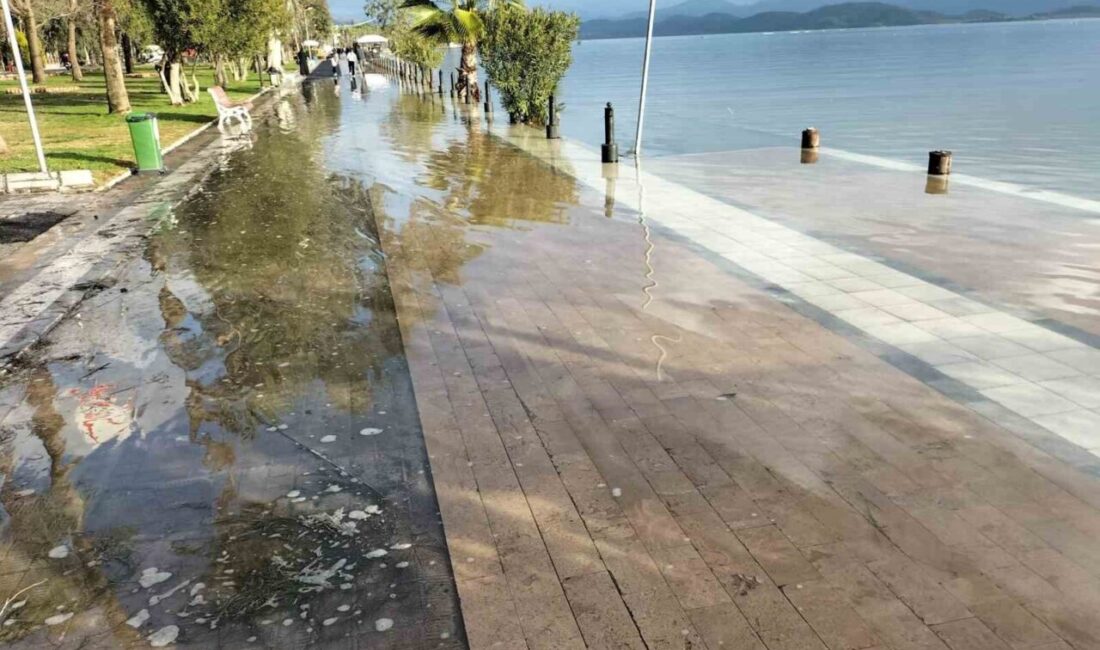 Muğla’nın Köyceğiz ilçesinde aralıklarla devam eden yağışlar nedeniyle Köyceğiz Gölü’nün