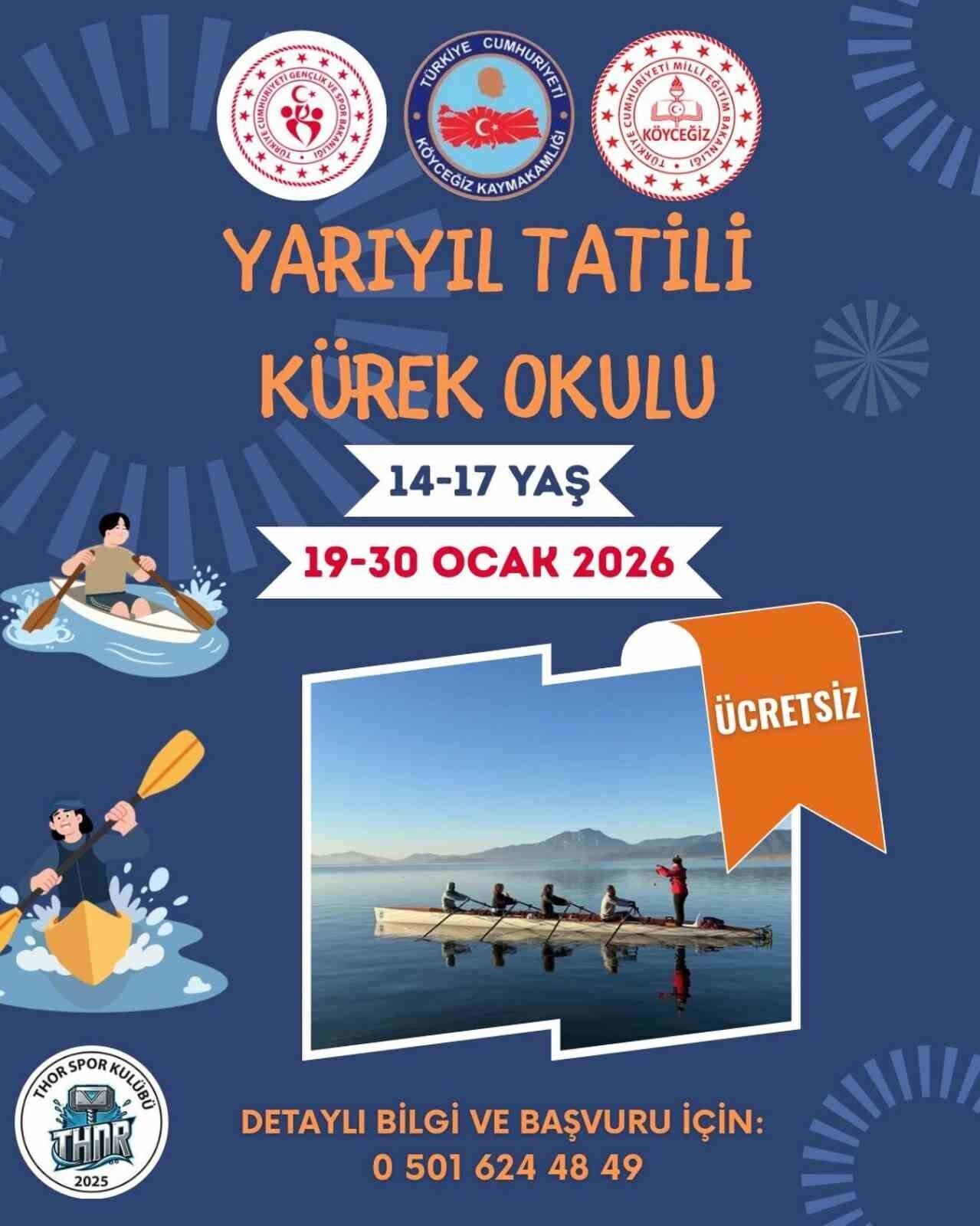 Muğla’nın Köyceğiz ilçesinde öğrencilerin yarıyıl tatilini sporla değerlendirmesi amacıyla yarıyıl