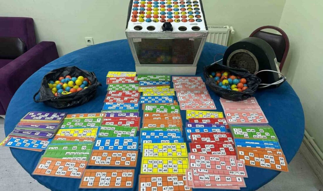 Eskişehir’de yasa dışı kumar oynatılan mekandaki demir kapıyı ikiye bölerek