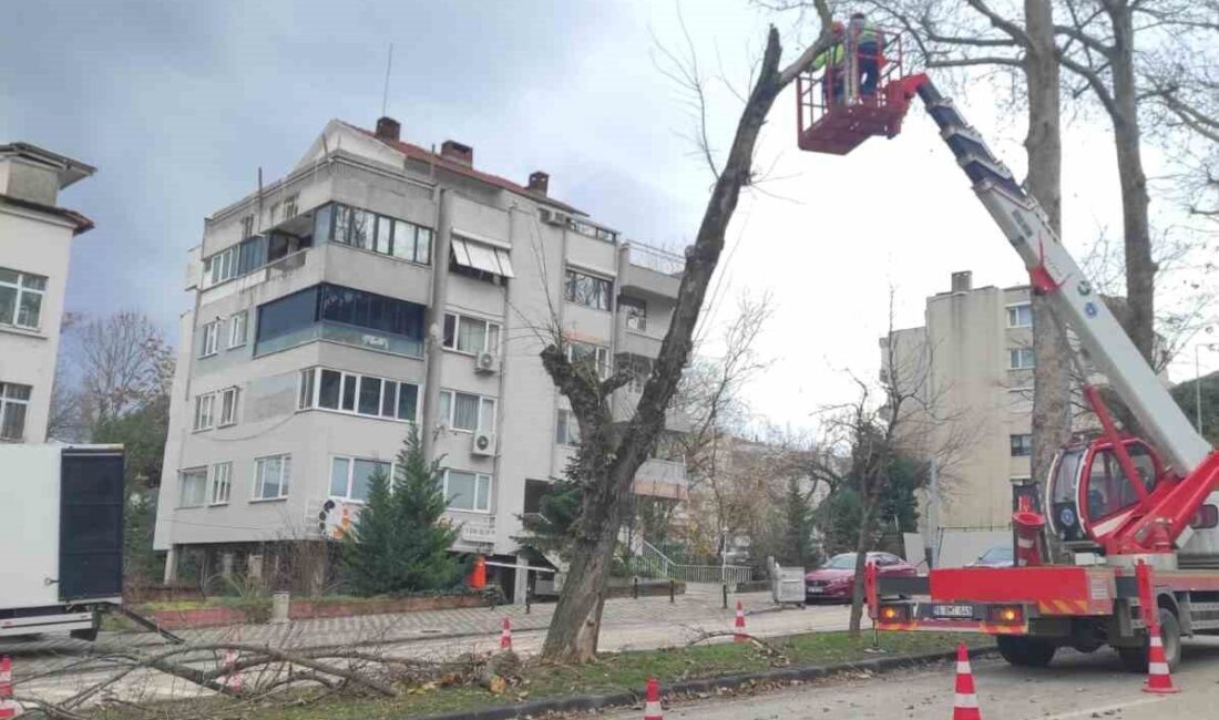 Bursa Büyükşehir Belediyesi’ne bağlı ekipler kent genelinde etkili olan şiddetli