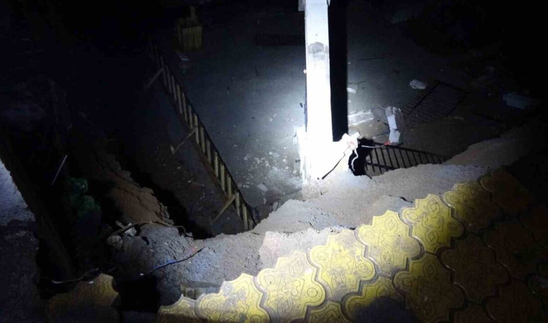 Malatya’da 6 katlı bir binanın istinat duvarı çöktü. Olay, 23.45