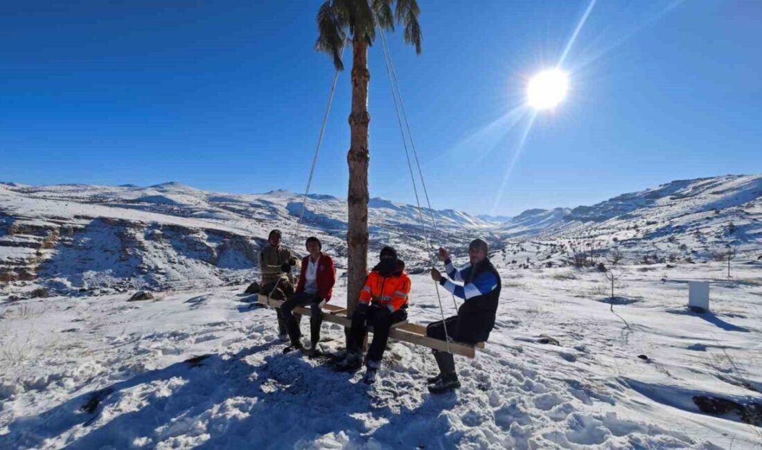 Malatya’nın Akçadağ ilçesinde bin 600 rakımda kar yağışının ardından bir