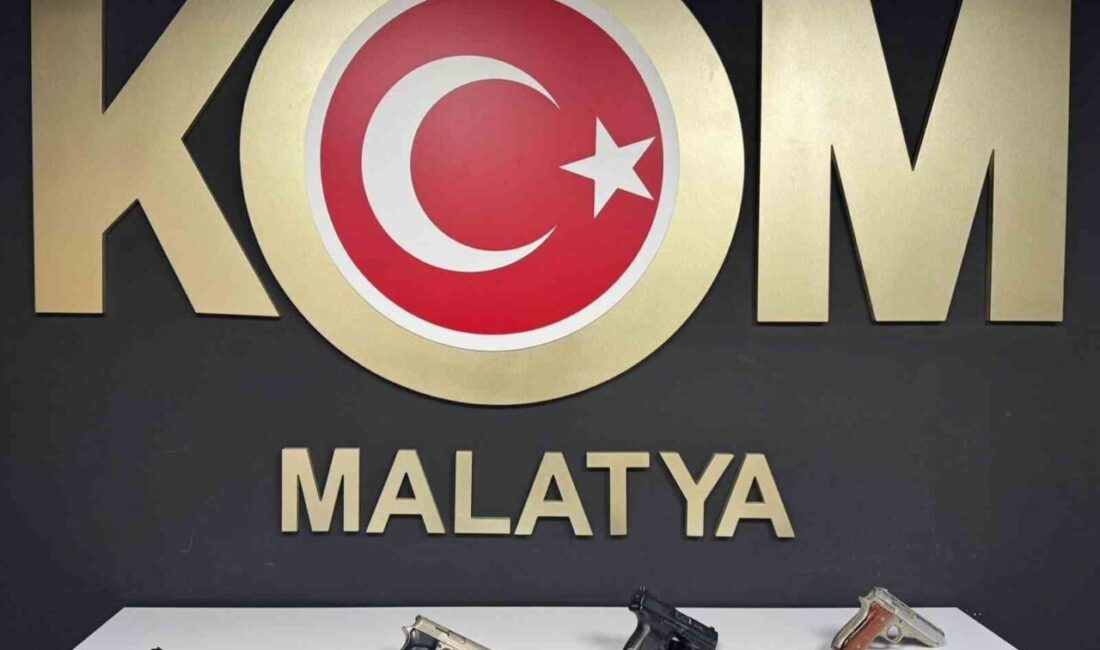 Malatya’da ruhsatsız silah satışı ve bulundurulmasına yönelik düzenlenen operasyonda 3