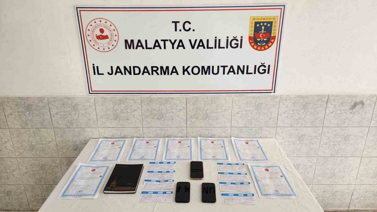 Malatya’da jandarma ekiplerince düzenlenen operasyonda, 3 şüpheliye ait adreslerde yapılan