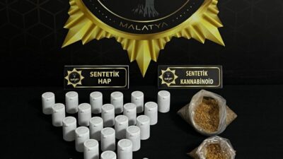 Malatya’da sokak satıcılarına yönelik düzenlenen operasyonda bin 417 adet sentetik