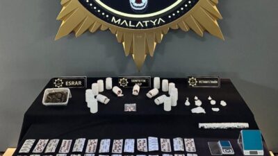 Malatya’da sokak satıcılarına yönelik düzenlenen operasyonda çok miktarda uyuşturucu madde