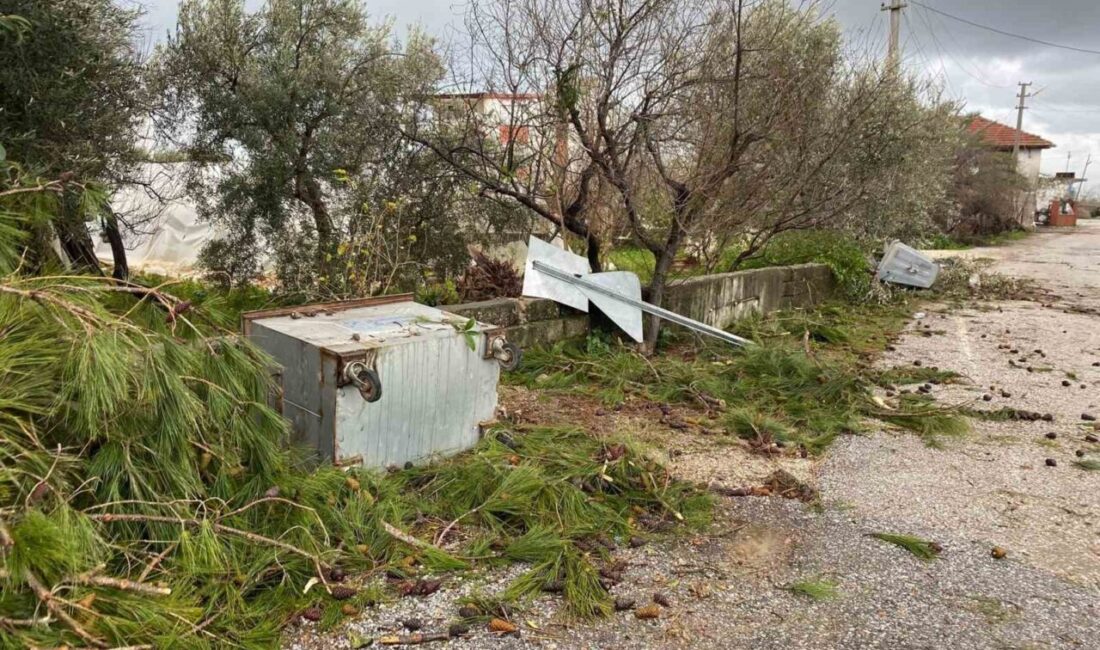 Antalya’nın Manavgat ilçesinde gece saatlerinde meydana gelen hortum cami minaresini