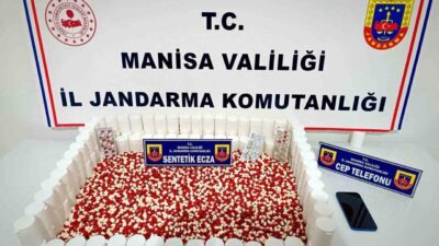 Manisa’da düzenlenen operasyonda 6 bin 71 sentetik ecza ile yakalanan