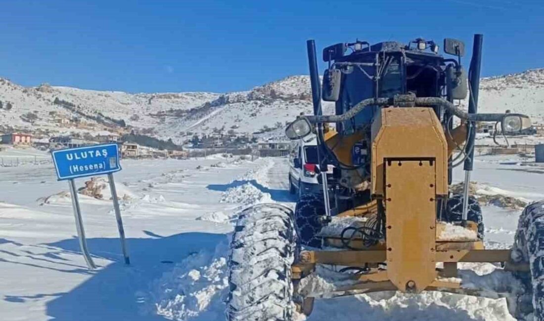 Mardin’in Mazıdağı ilçesinde etkili olan yoğun kar yağışı ve tipi,