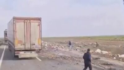 Mardin’in Nusaybin ilçesinde iki tırın çarpışması sonucu meydana gelen kazada