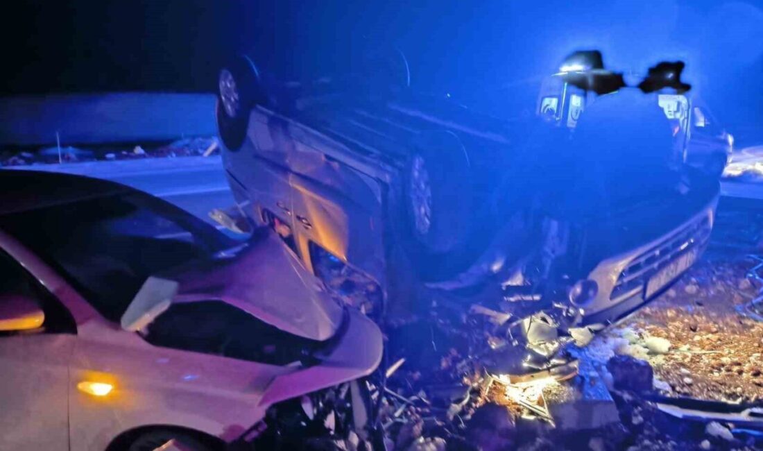 Mardin’in Ömerli ilçesinde otomobil ile hafif ticari aracın çarpışması sonucu