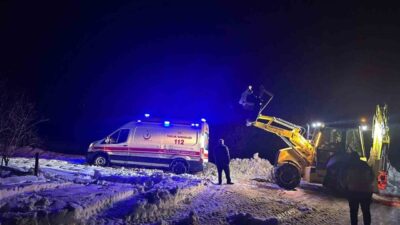 Mardin’in Artuklu ilçesinde, vakaya gittiği sırada yoğun kar yağışı nedeniyle