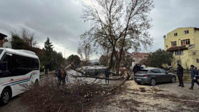 Muğla’nın Marmaris ilçesinde dün sabah saatlerinden bu yana etkili olan