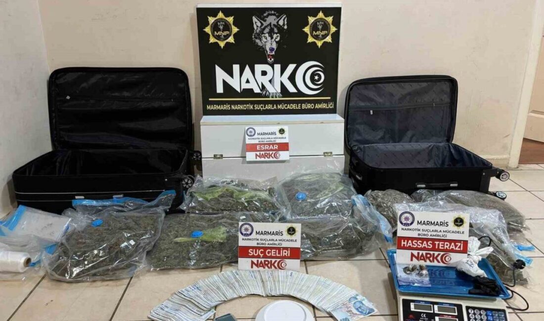 Muğla’nın Marmaris ilçesinde uyuşturucu ticaretine yönelik yapılan operasyonda yakalanan 5