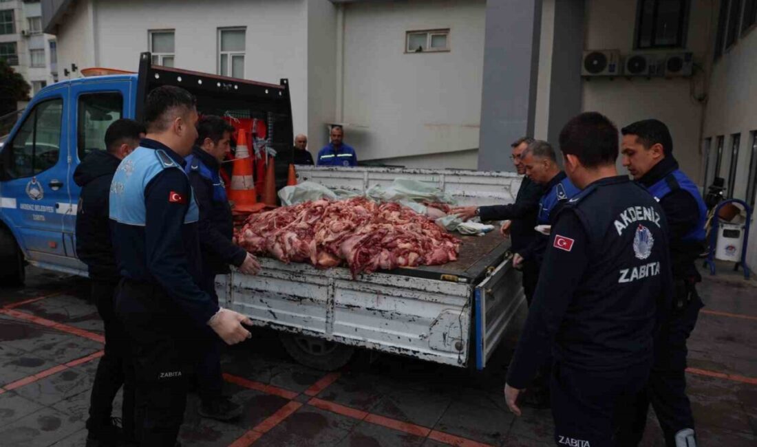 Mersin’de yaklaşık 500 kilogram kokmuş ve bozulmuş et ele geçirilerek