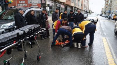 Tekirdağ’ın Muratlı ilçesinde meydana gelen trafik kazasında, yolun karşısına geçmek