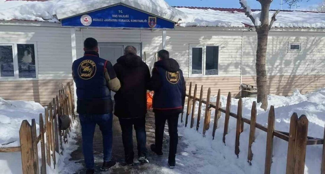Muş İl Jandarma Komutanlığı ekiplerince düzenlenen operasyonda, hakkında kesinleşmiş 4