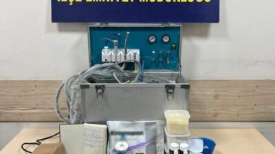 Muş’un Varto ilçesinde ruhsatsız şekilde hastalara takma diş ve dolgu