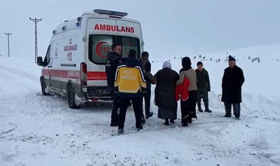 Muş’un Korkut ilçesine bağlı Tanköy köyünde rahatsızlanan 78 yaşındaki hasta,