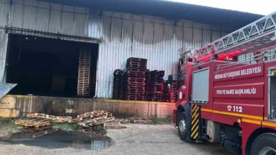 Mersin’de bir narenciye fabrikasının paketleme bölümüne yangın çıktı, çok sayıda