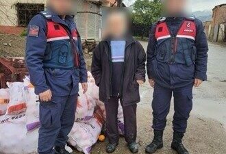 Aydın’ın Nazilli ilçesinde jandarma ekipleri yaptıkları çalışma ile 1 ton