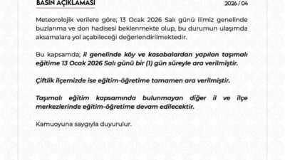 Niğde Valiliği, meteorolojik veriler doğrultusunda il genelinde beklenen buzlanma ve