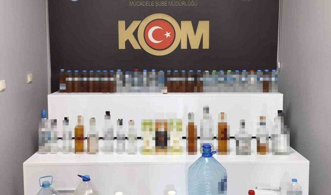 Niğde’de toplam 71 şişe el yapımı sahte içki, 20 litre
