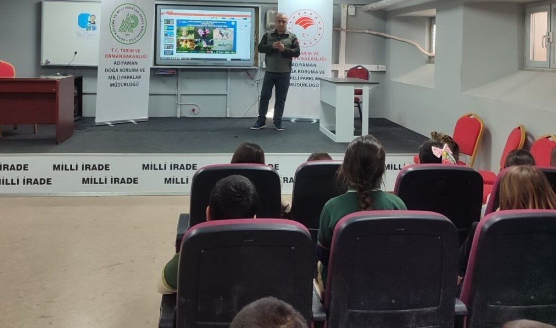 Adıyaman Doğa Koruma ve Milli Parklar Müdürlüğü tarafından öğrencilere bilgilendirme