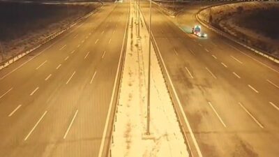 Nevşehir’de Niğde-Ankara otoyolunda geri geri giderek trafik güvenliğini tehlikeye düşüren