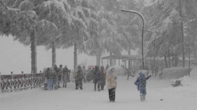 Ordu’da 2026 yılının ilk kar yağışı, şehrin yüksek kesimli bölgeleri,