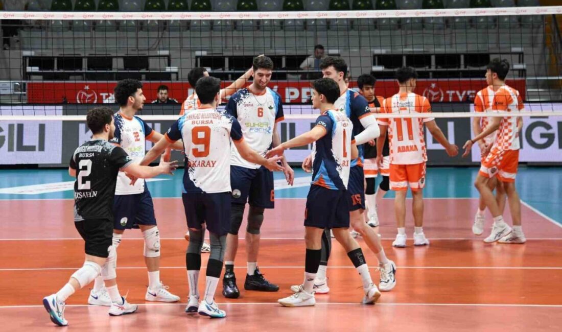 Osmangazi Belediyespor, Erkekler Voleybol 1. Ligi’nde karşılaştığı 1954 Adanaspor’u 3-0’lık