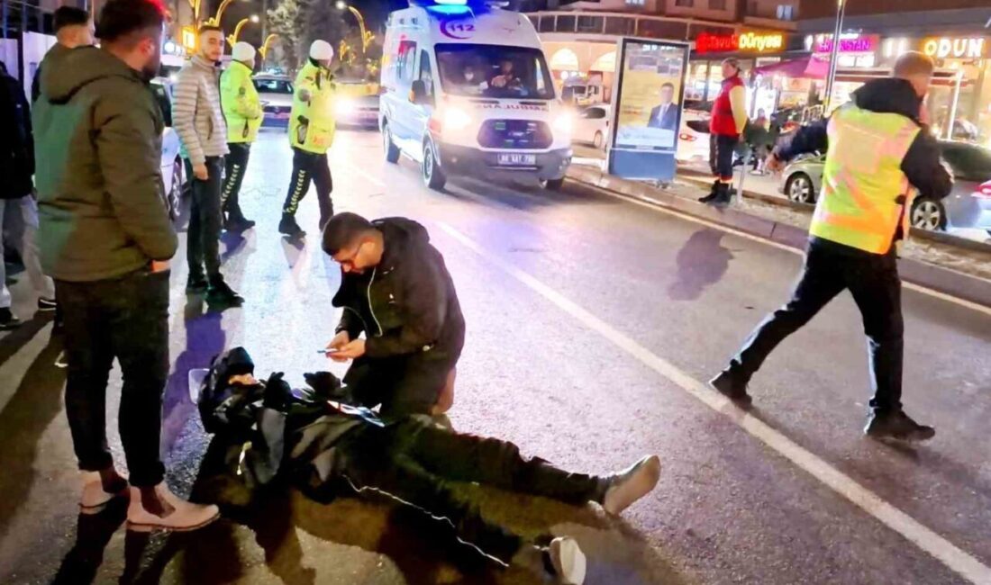 Aksaray’da otomobil ile motosikletin çarpışması sonucu meydana gelen trafik kazasında