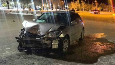 Erzurum’un Palondöken ilçesi Kervansaray Kavşağı’nda meydana gelen trafik kazasında 4