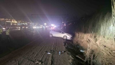 Tekirdağ’ın Çerkezköy ilçesinde meydana gelen trafik kazasına müdahale eden trafik