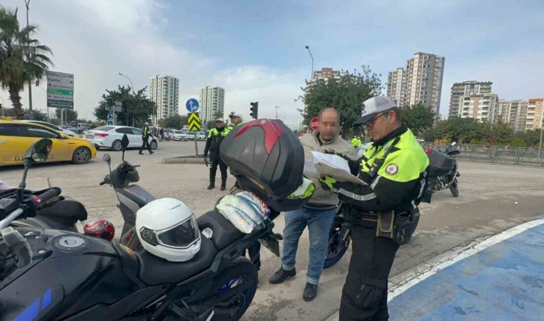 Adana’da trafik polisi yaptığı uygulamalarda tek günde 845 motosikleti kontrol