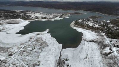 Eskişehir’in içme ve kullanma suyunu temin eden Porsuk Barajı’nın karla