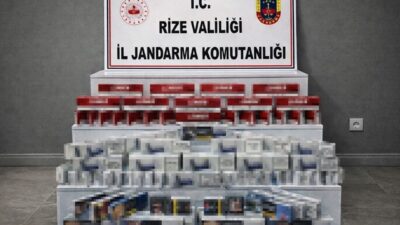Rize’nin Pazar ilçesinde düzenlenen operasyonda bin 230 paket kaçak sigara