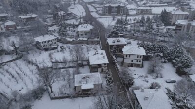 Karabük’ün Safranbolu ilçesinde etkili olan kar yağışı, UNESCO Dünya Miras