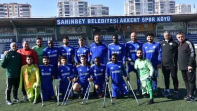 Şahinbey Ampute Futbol Takımı, kendi evinde ligin güçlü takımlarından Şişli