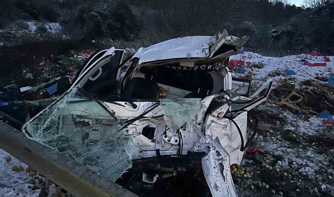 Sakarya’da kontrolden çıkan kamyonetin takla atıp yoldan çıkması neticesinde baba