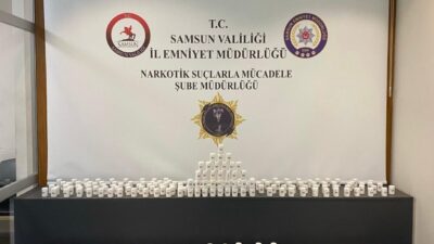 Samsun’un İlkadım ilçesinde düzenlenen uyuşturucu operasyonunda piyasaya sürülmek üzere bulundurulduğu